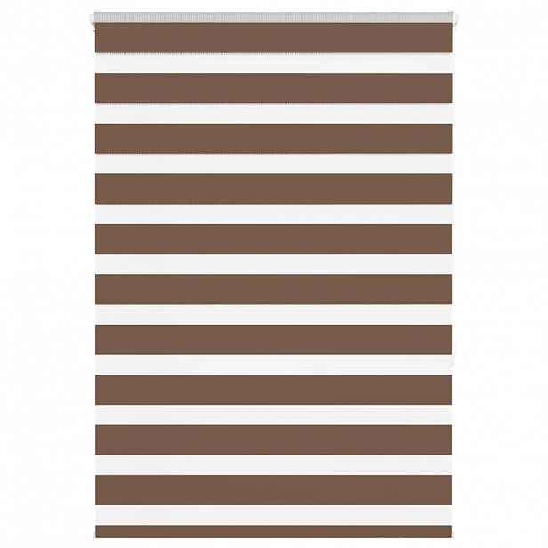 vidaXL Zebra roleta hnědá 95x150 cm šířka látky 90,9 cm polyester
