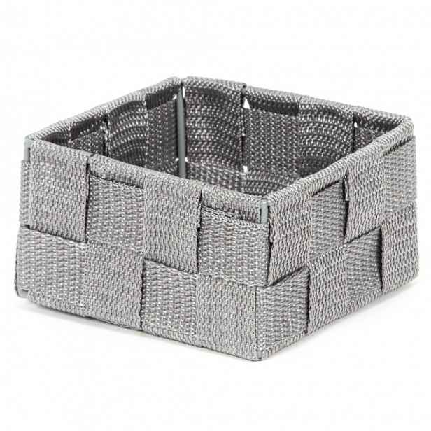 Compactor Úložný organizér do zásuvky Compactor TEX - košík S, 12 x 12 x 7 cm, šedý