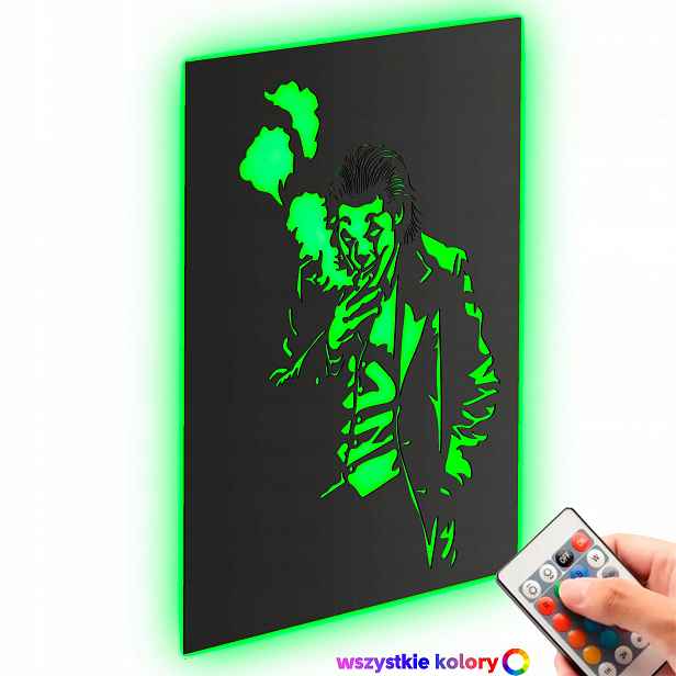 Dřevěný obraz 3D DC Joker Nástěnná Dekorace Dárek Noční Lampa Led