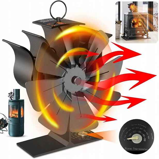 Krbový Ventilátor Termoelektrický Větráček Napájený Teplem Turbína
