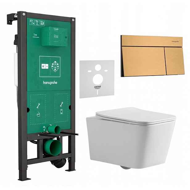 7v1 Wc Set Stelaz Hansgrohe iFrame Wc Mísa Imprese Tornado+tlačítko