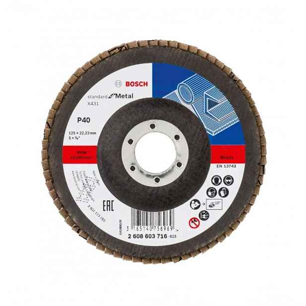 Bosch - Lamelový brusný kotouč, P40, průměr 125 mm 2608603716