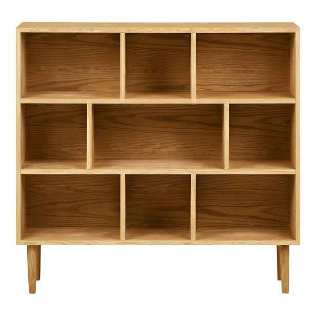 Knihovna v dekoru dubu v přírodní barvě 112x104,5x30 cm Oshawa – House Nordic