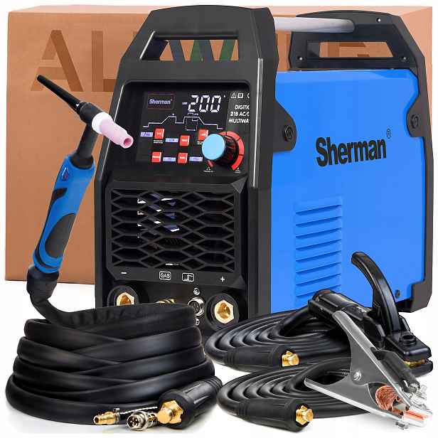 Svařovací Stroj Sherman Digitig 218 Ac DC Multiwave Tig Hf Lift 230V 60% 200A Spot