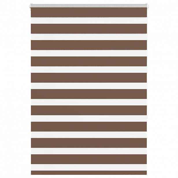 vidaXL Zebra roleta hnědá 100x150 cm šířka látky 95,9 cm polyester
