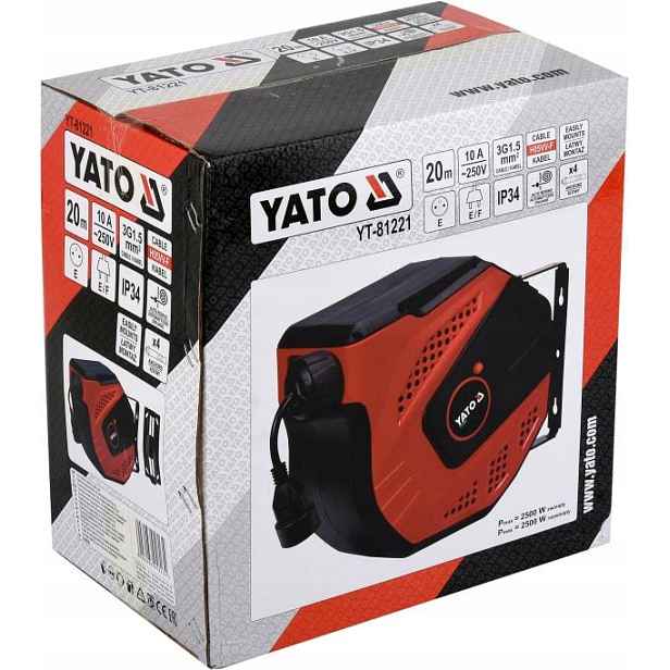 Yato Prodlužovací Kabel Na Navíječi Elektrický Automat 20 M 1 M