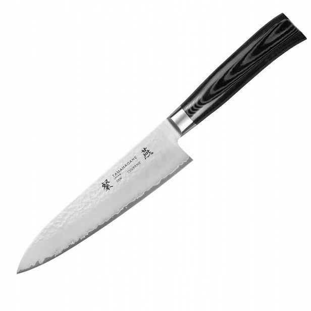 Tamahagane Tsubame Black VG-5 Japonský Nůž pro šéfkuchaře 61HRC 18 cm