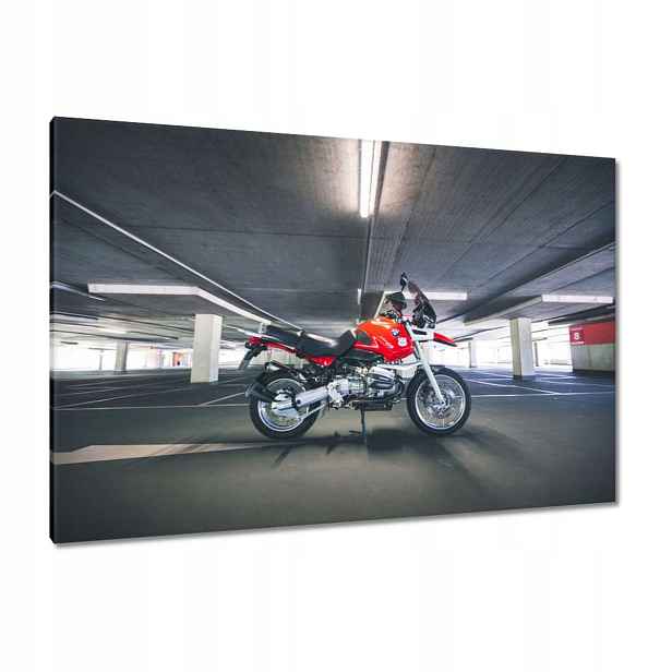 Obrazy 120x80 Červený motocykl Bmw