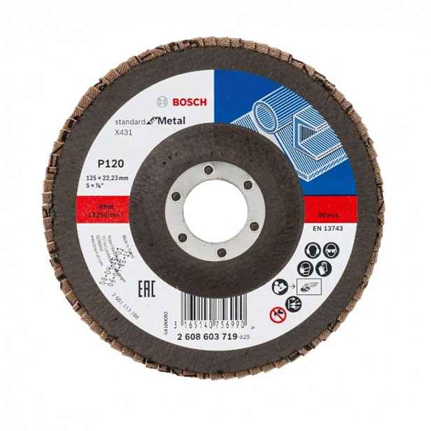 Bosch - Lamelový brusný kotouč, P120, průměr 125 mm 2608603719