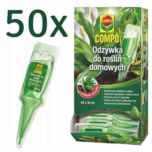 Hnojivo Monstera Zamiokulkas Dracena 50 x 30 ml pro zelené rostliny