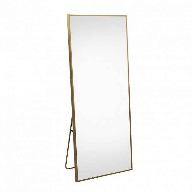 SHOPENTRA STOJACÍ zrcadlo 177x77 cm Zlatý obdélník Nadčasový design Nerozbitné