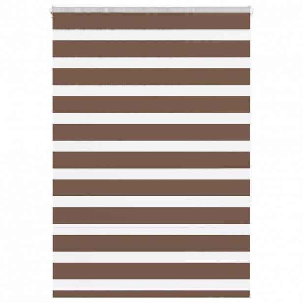 vidaXL Zebra roleta hnědá 105x150 cm šířka látky 100,9 cm polyester