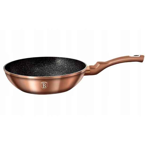 Berlinger Haus Granitová Pánev Wok 28 CM Rose Gold BH1512, Silný Povlak
