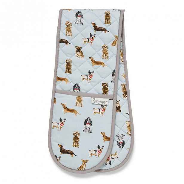 Dvojitá bavlněná chňapka Cooksmart ® Curious Dogs