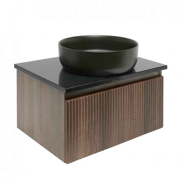 Koupelnová skříňka s žulovou deskou SAT Evolution 58x30x44,8 cm ořech mat SATEVO60NAZ