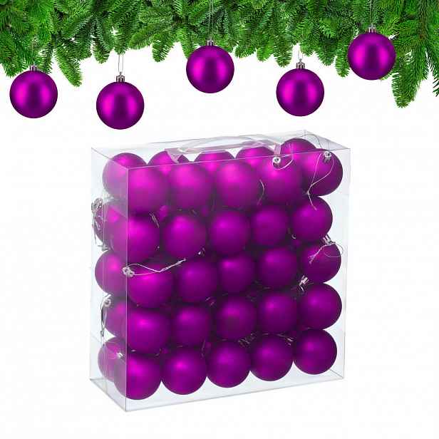 Relaxdays BAŇKY růžové 50ks-set 6 cm