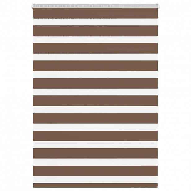vidaXL Zebra roleta hnědá 110x150 cm šířka látky 105,9 cm polyester