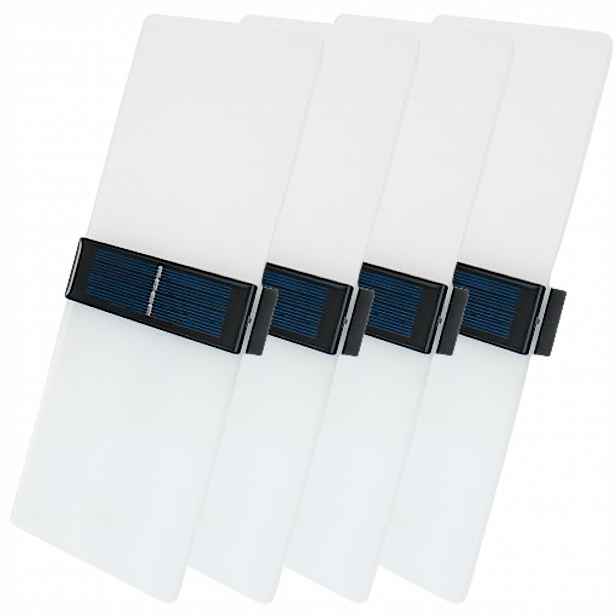 4x Solární lampa Akryl Led lampa IP65 Ozdobné osvětlení domu Altánky