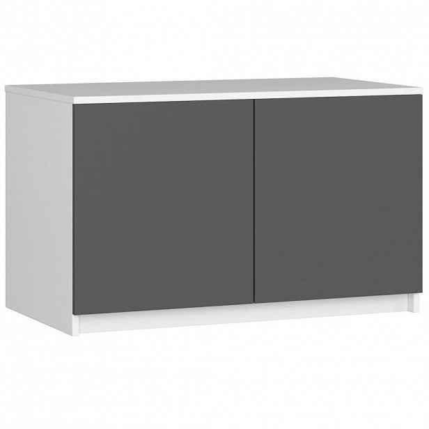 Nástavec na skříň LOTA 90 cm - bílý / šedý