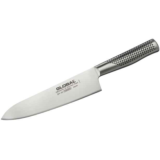 Nůž šéfa Global GF-33 gyuto 21 cm Cromova 18 56-58 Hrc Niigata Japonsko