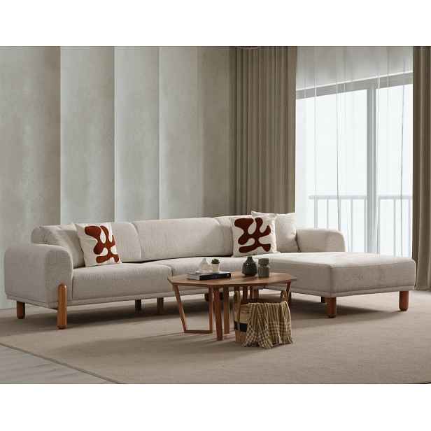 Rohová rozkládací pohovka Lyke Right - Cream