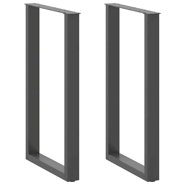 vidaXL Nohy barového stolu ve tvaru U 2 ks antracitové 60 x (100-101) cm ocelové