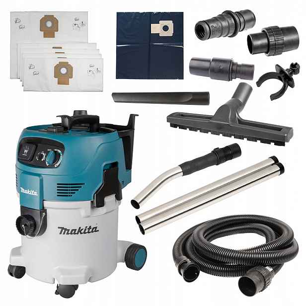 Vysavač Makita VC3012M 1200W 30l třída M suchý/mokrý