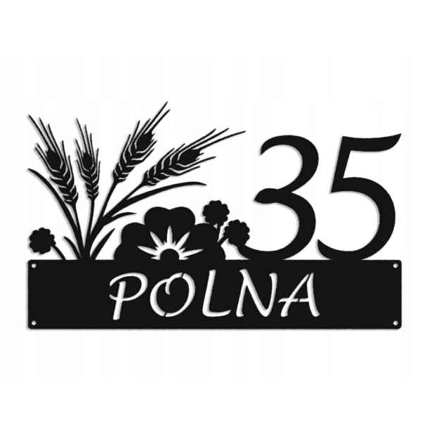 Číslo Na Dům 60cm Tabulka Adresa Ocel 2mm ul. Polna