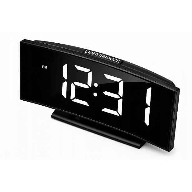 Budík Jvd SB681.3 s bezdrátovým nabíjením pomocí Qi teploměru a snooze