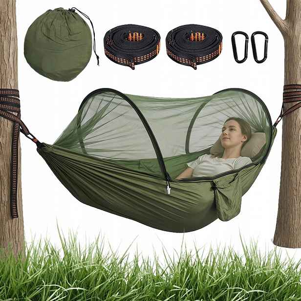 Jednoosobowa Turistická Hamaka Survivalová Cestovní Kempingová Na Přespání
