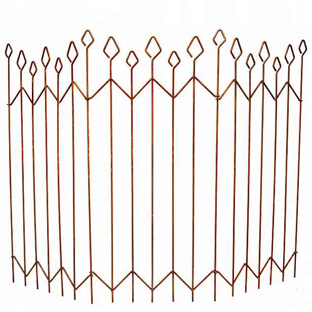 Kovový zahradní plot palisáda obrubník 140 cm na trávník, záhon
