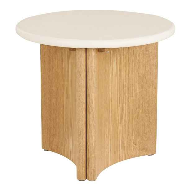 Kulatý odkládací stolek s betonovou deskou ø 50 cm Motril – House Nordic