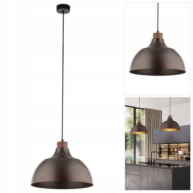 Závěsná lampa Cap hnědá, moderní, jemné světlo nad barem Tk Lighting