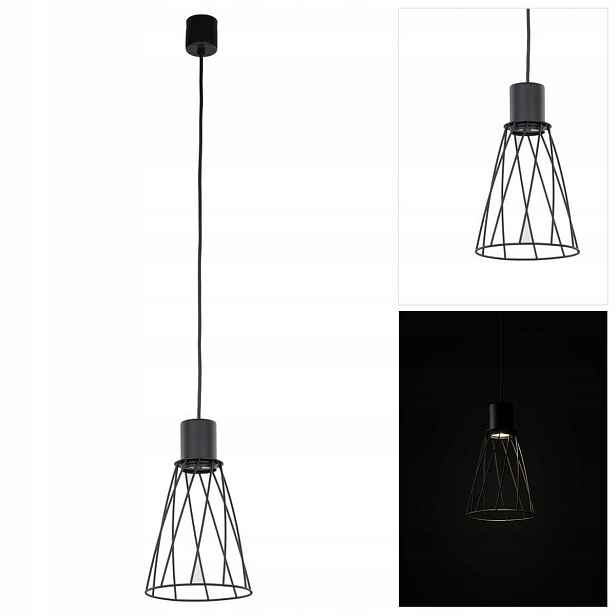 Černá závěsná lampa Modesto je moderní nad jídelní stůl Tk Lighting