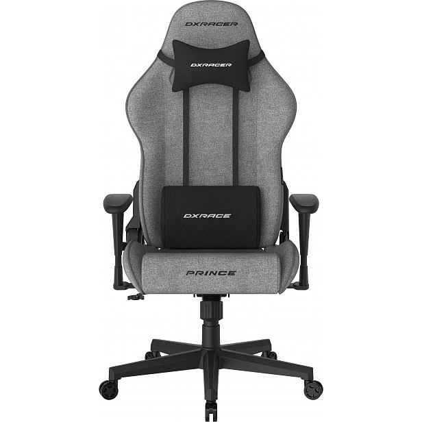 Herní židle DXRacer PRINCE šedá, látková