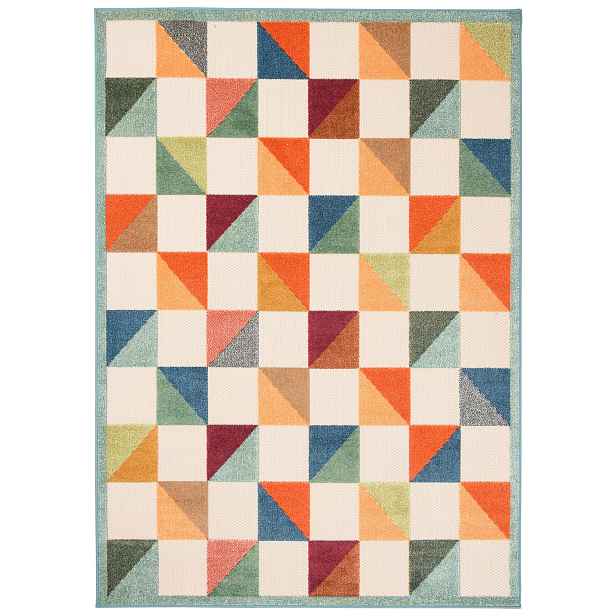 Koberec barevný 80x150 cm geometrický, voděodolný Oeko-Tex