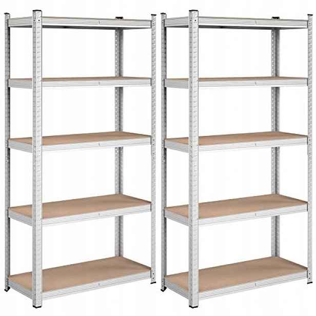 Kovový skladový regál Songmics 180 x 90 x 40 cm max 175 kg na polici