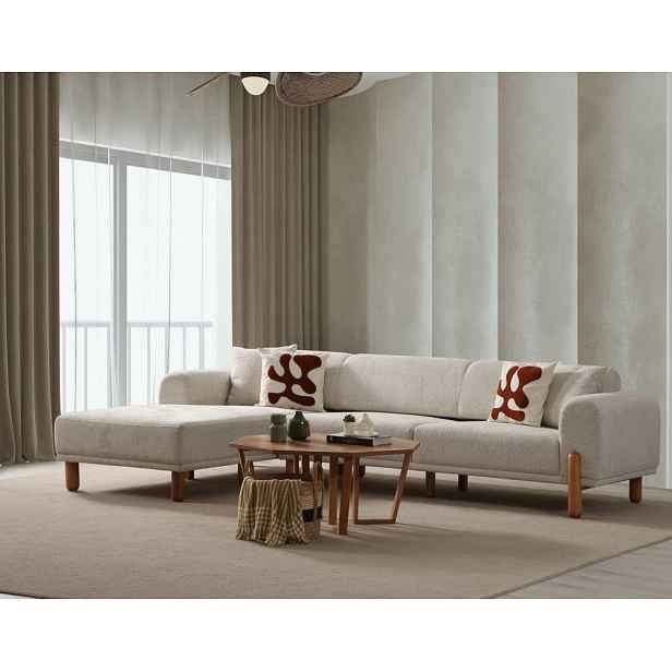 Rohová rozkládací pohovka Lyke Left - Cream
