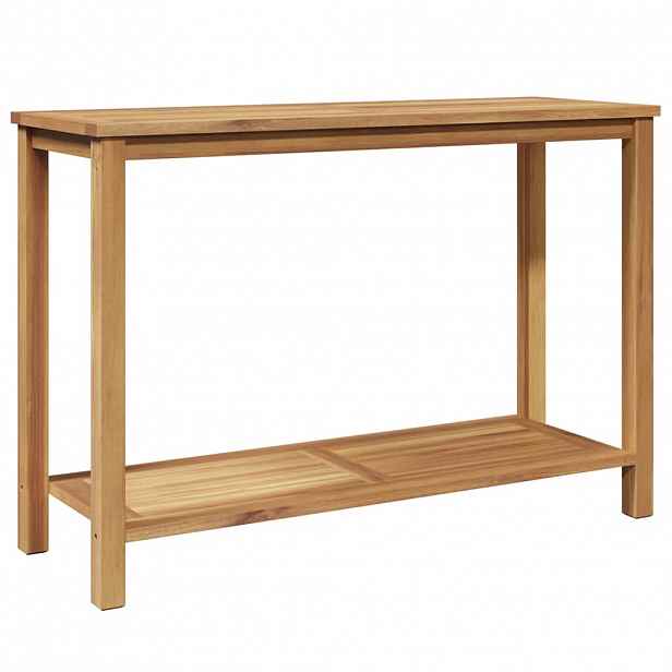 vidaXL Konzolový stolek Hnědá 110 x 40 x 75 cm Pevné teakové dřevo