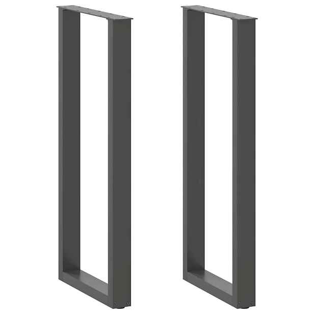 vidaXL Nohy barového stolu ve tvaru U 2 ks antracitové 40 x (110-111) cm ocelové
