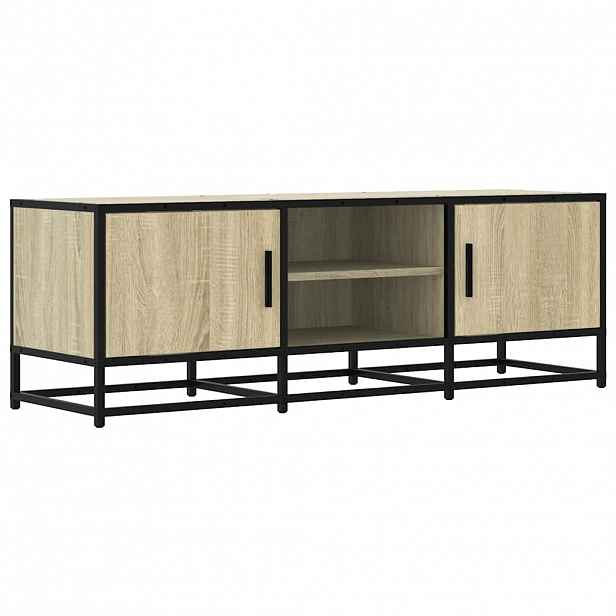 vidaXL TV skříňka dub sonoma 120 x 35 x 41 cm kompozitní dřevo a kov