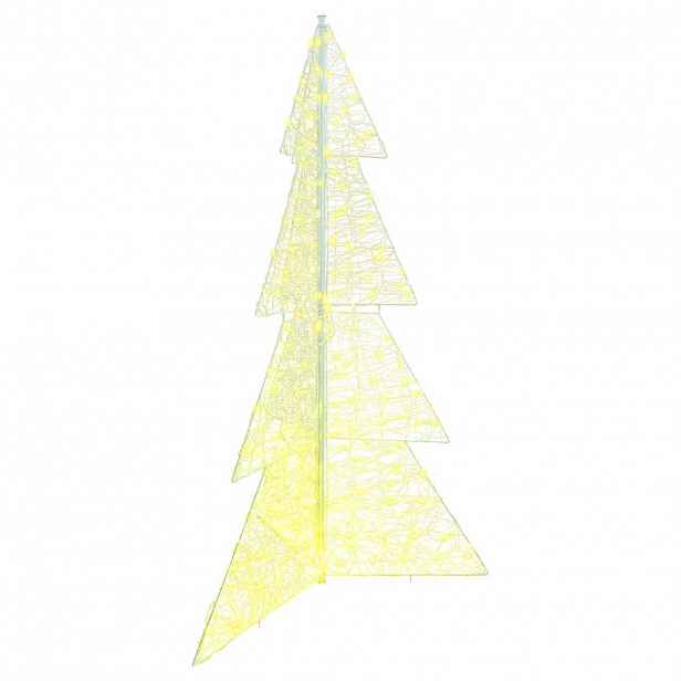 vidaXL Vánoční stromeček 240 LED Teplá bílá 180 cm Akryl