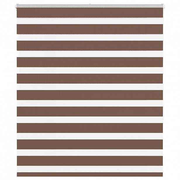 vidaXL Zebra roleta hnědá 120x150 cm šířka látky 115,9 cm polyester