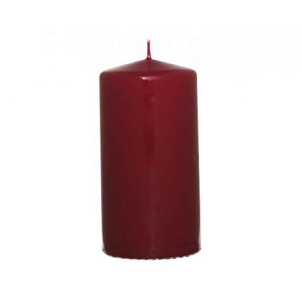 Válcová svíčka bordó, 12 cm