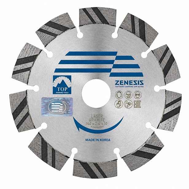 Diamantový Kotouč Pro Řezání Žuly Turbo Zenesis Granit 125 MM 22,2 MM