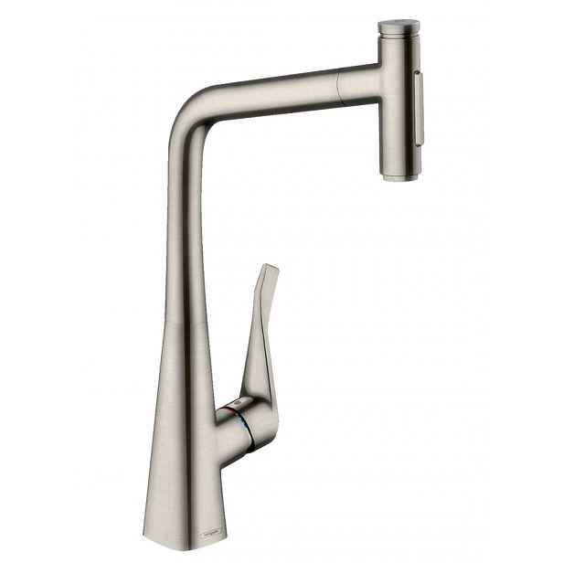Hansgrohe M71 - Dřezová baterie M7117-H320 s výsuvnou sprškou, sBOX, vzhled nerezu 73816800