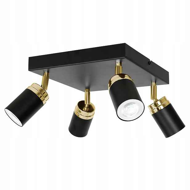 Luminex Reno Stropní svítidlo 4xGU10 15W Černo-zlatá IP20 Kov