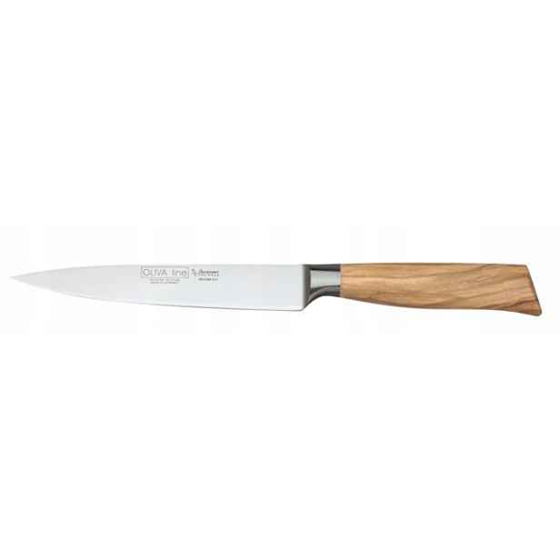 Nůž na šunku Burgvogel 15 cm Oliva Line kuchyňský, nerezové kované dřevo