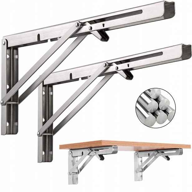 Set 2x Úhelník Skládací Držák Pod Poličku Stůl Deska 500*170*25mm 150KG