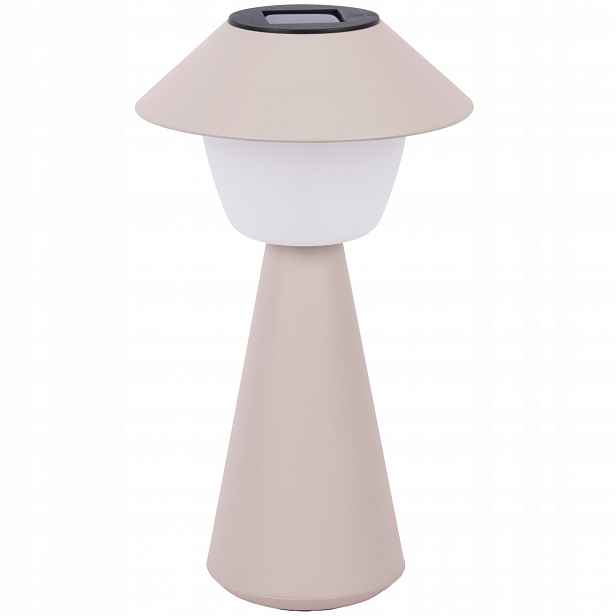 Solární Led stolní lampa šedá na balkon, terasa pro čtení Marioneta